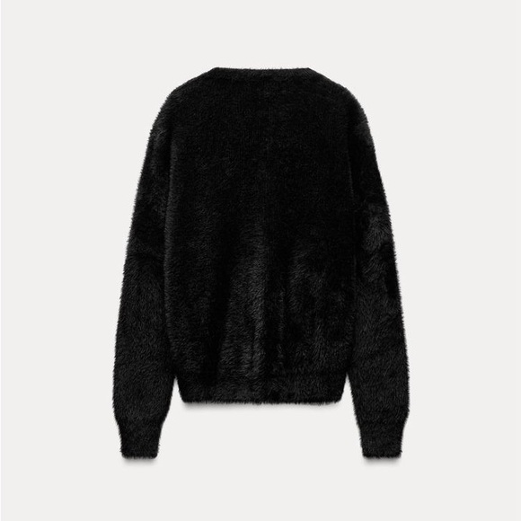 🩶ZARA FAUX FUR KNIT JACKET🩶 BNWOT - Picture 4 of 5
